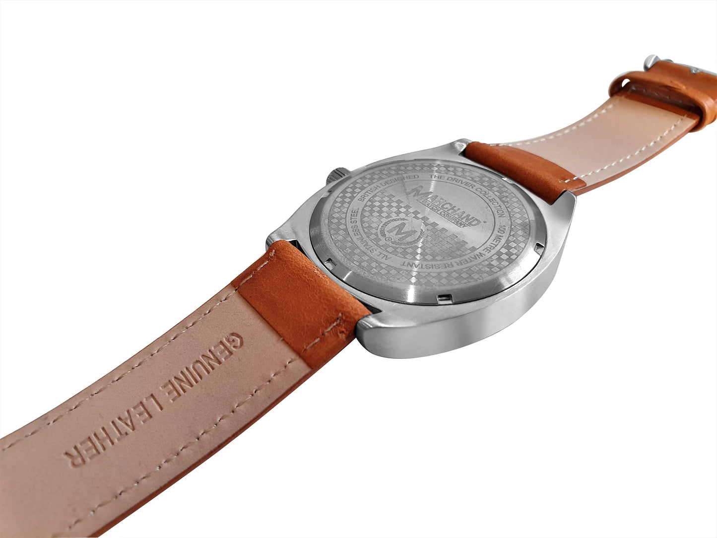 Silver Dial Driver, Black And Red Strap - SJR London Timepiece