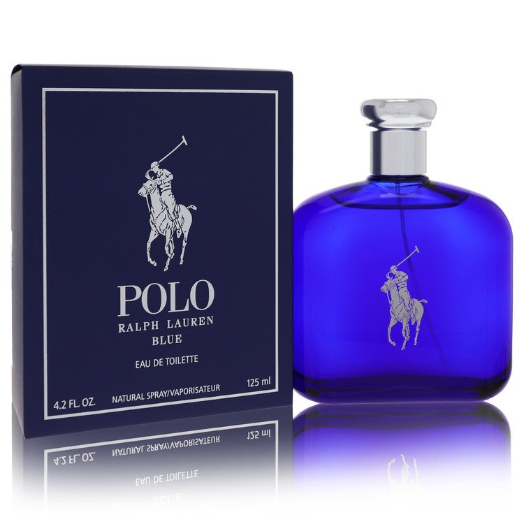 Ralph Lauren Polo Blue Eau de Toilette Spray for Men, 4.2 oz (125 ml)