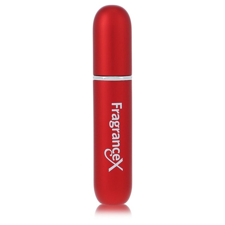 FragranceX Travel Perfume Bottle for Men – Mini Refillable Spray with Cap, Maroon, 0.135 oz/4 ml