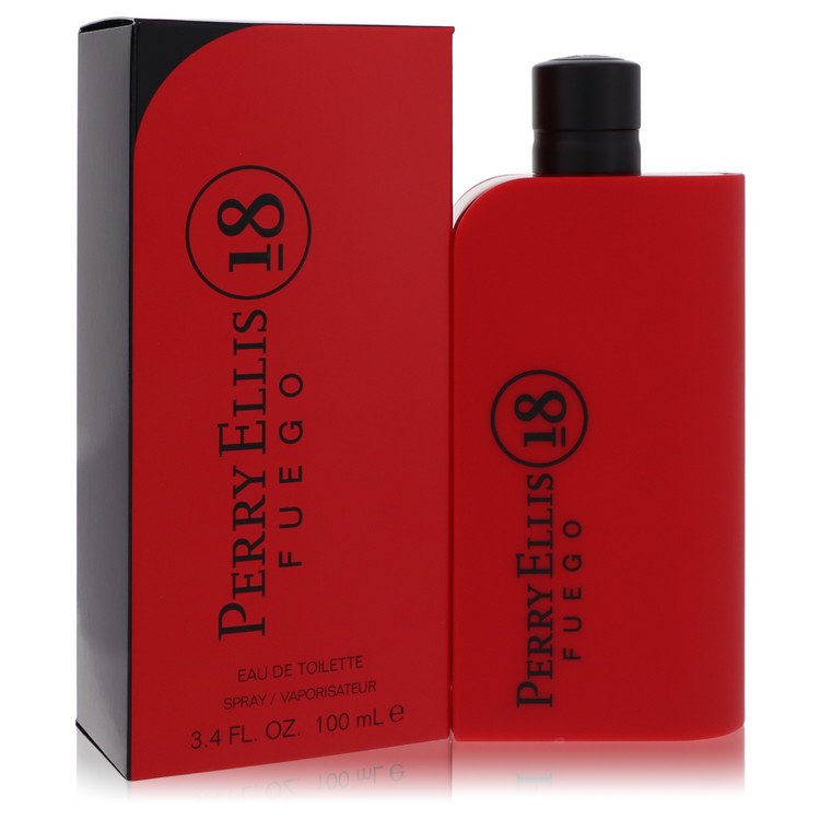 Perry Ellis 18 Fuego Eau de Toilette Spray for Men, 3.4 oz / 100 ml