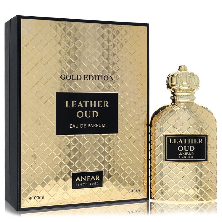 Anfar Eau De Parfum Spray Leather Oud Gold Edition 3.4 oz / 100 ml for Men