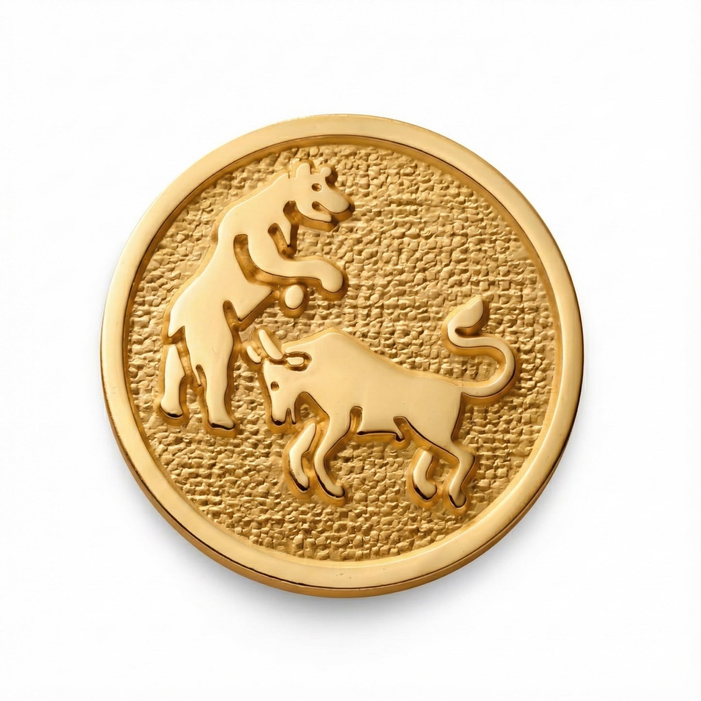 Bull And Bear Blazer Button In Gold
