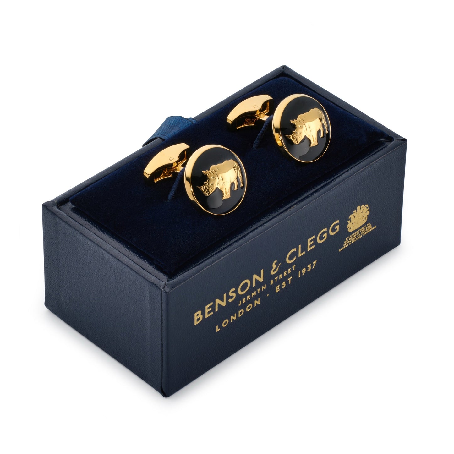 Rhino Cufflinks In Black