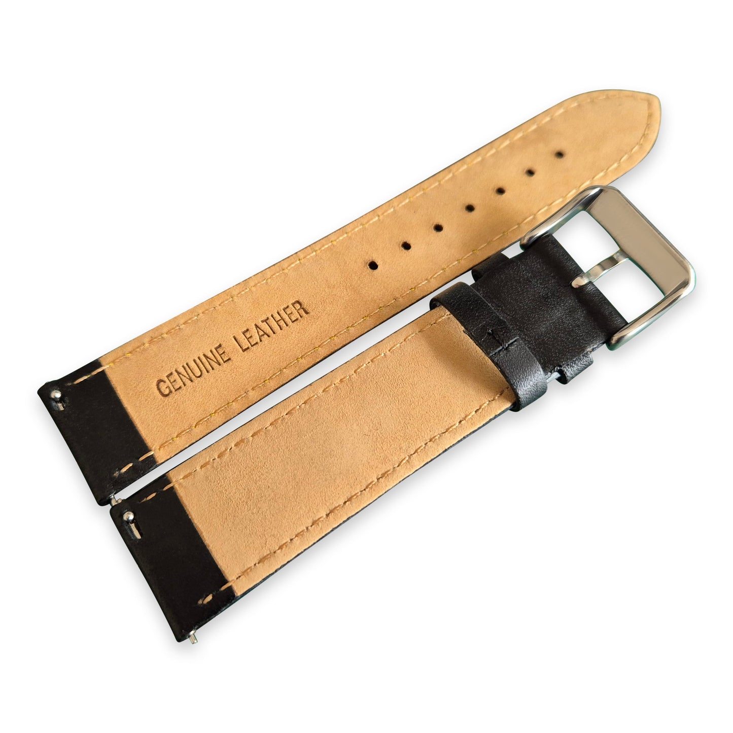 Black And Yellow Leather Rally Watch Strap - SJR London Timepiece