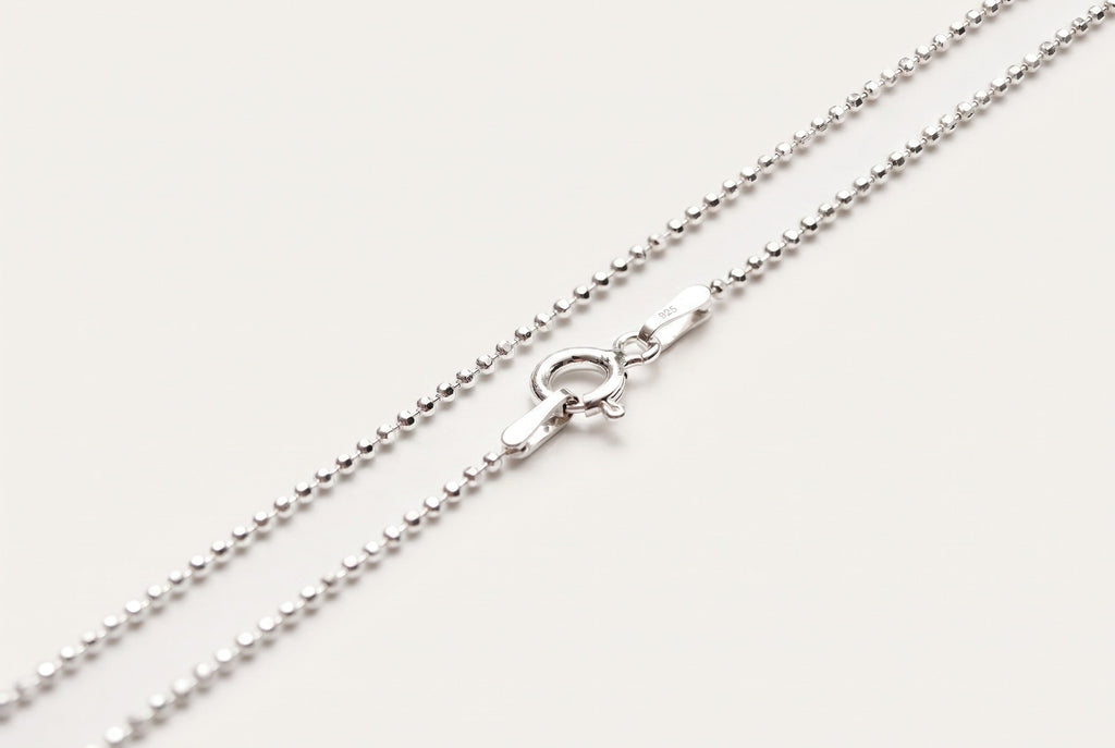 Chaîne maille billes diamantée de 45 cm (17,5 po)