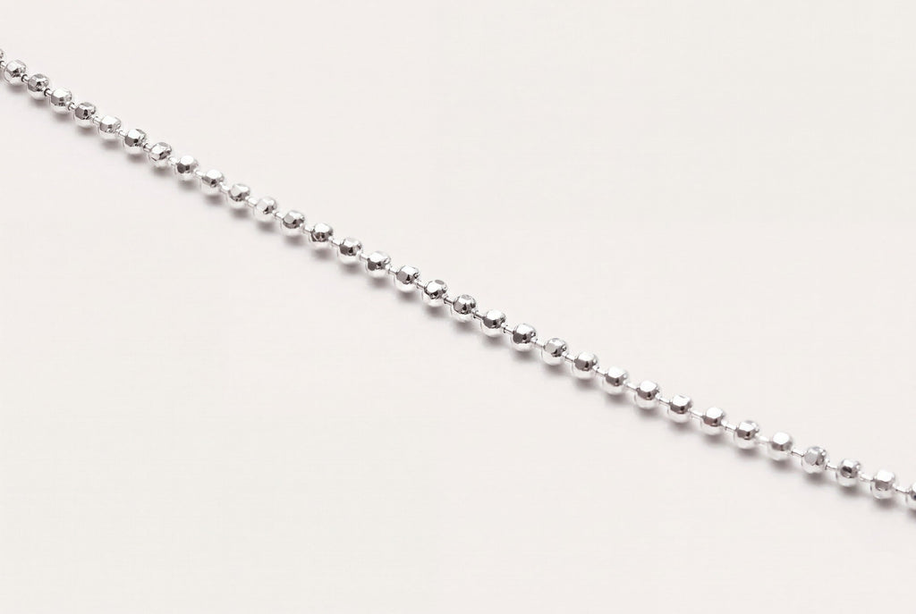Chaîne maille billes diamantée de 45 cm (17,5 po)