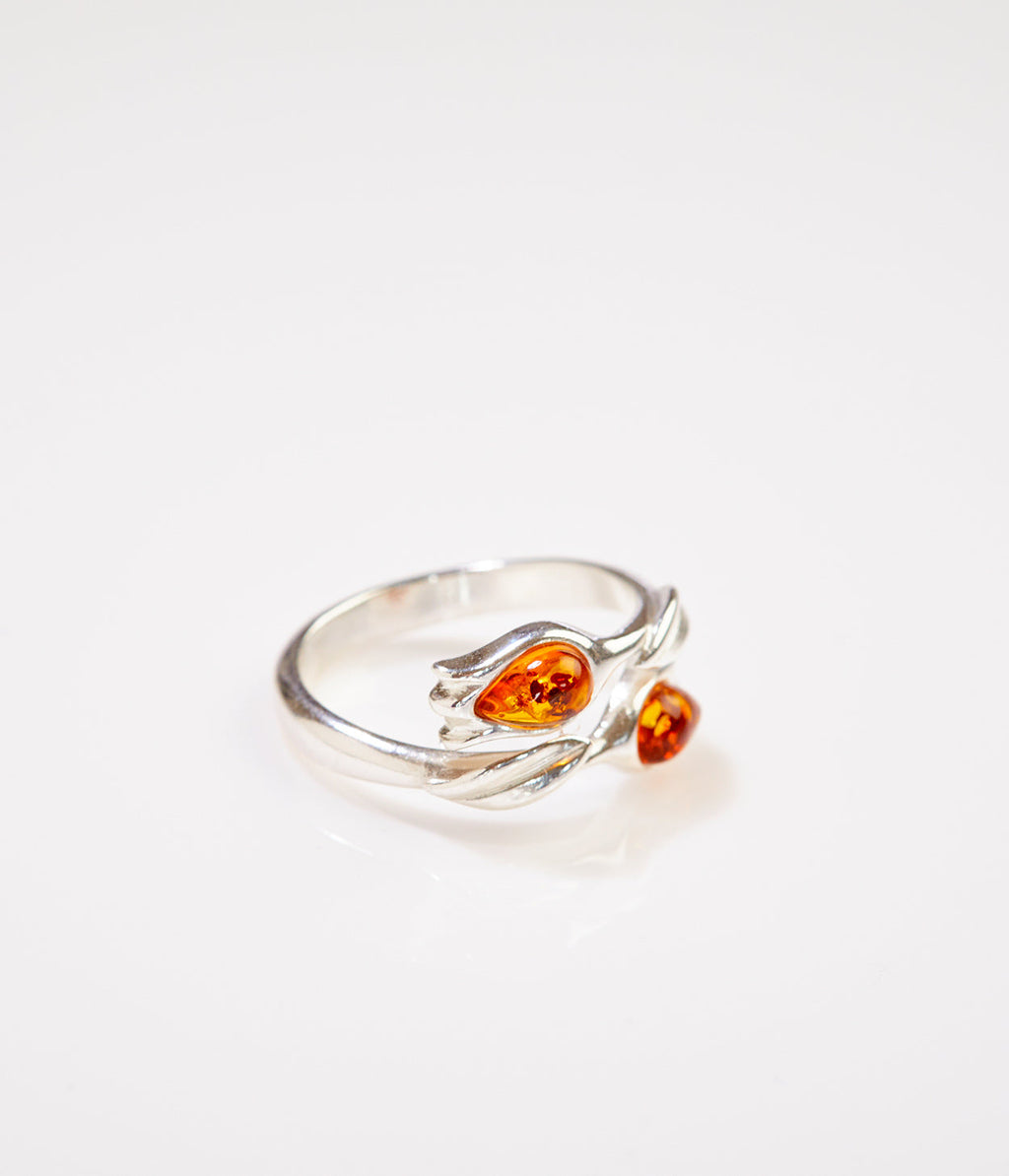 Bague Tulipe Ambre