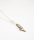 Pendentif gouttelette ambre vert