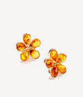 Amber Daisy Stud Earrings