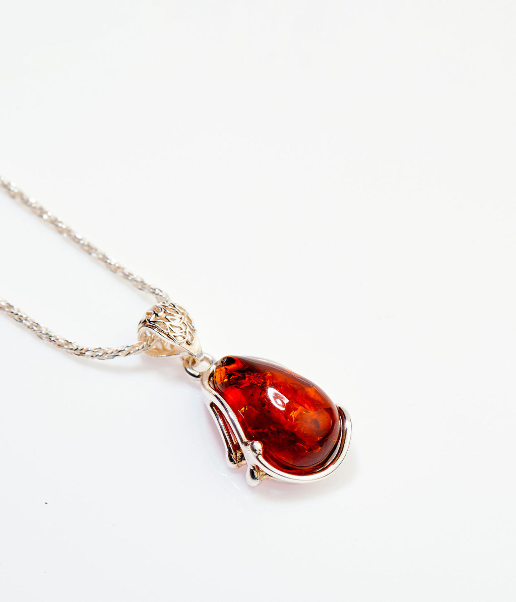 Collier pendentif Horizon ambré