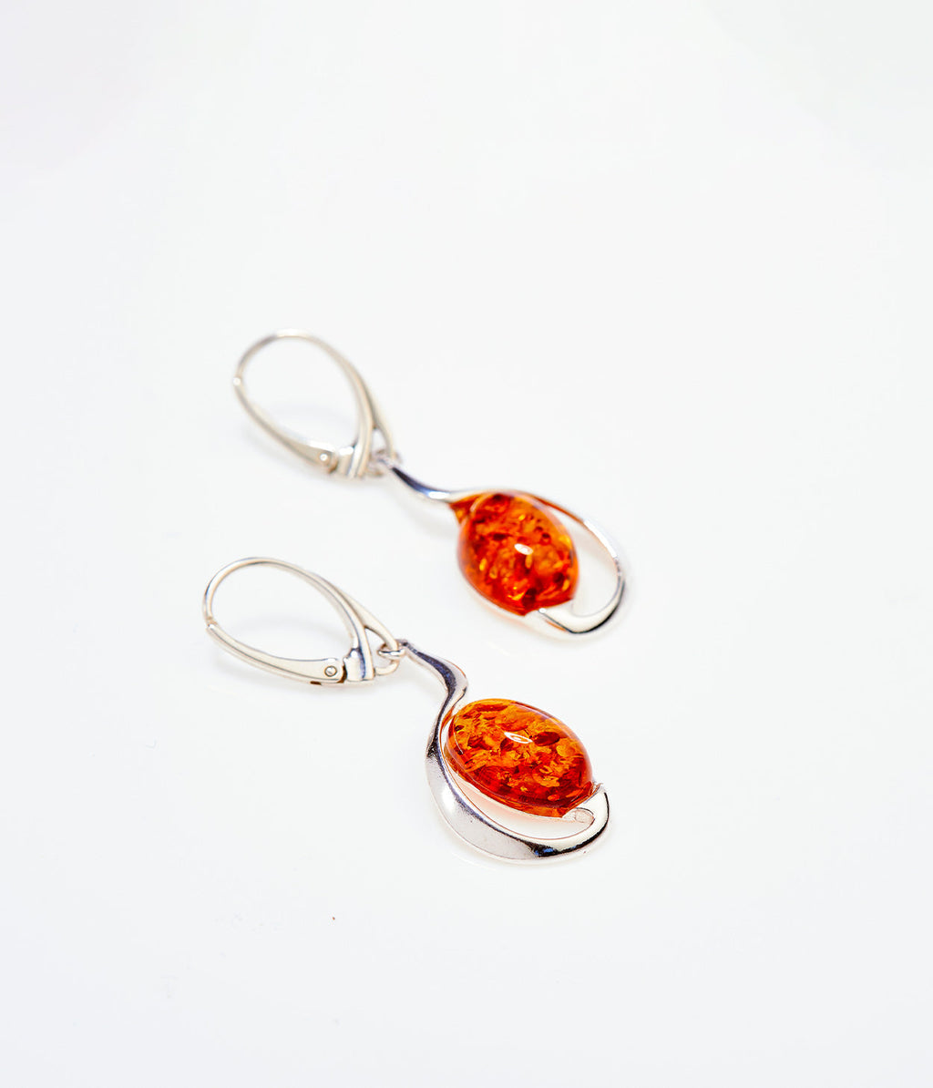 Boucles d'oreilles Lever de soleil ambré