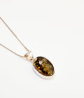 Collier pendentif éthéré vert