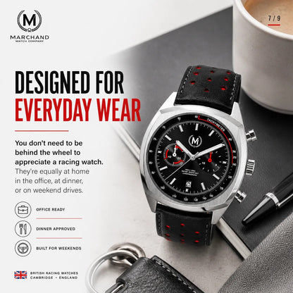 Classic Driver Chronograph, Black Strap (PRE-ORDER NOW) - SJR London Timepiece