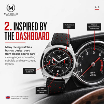 Classic Driver Chronograph, Tan Strap (PRE-ORDER NOW) - SJR London Timepiece