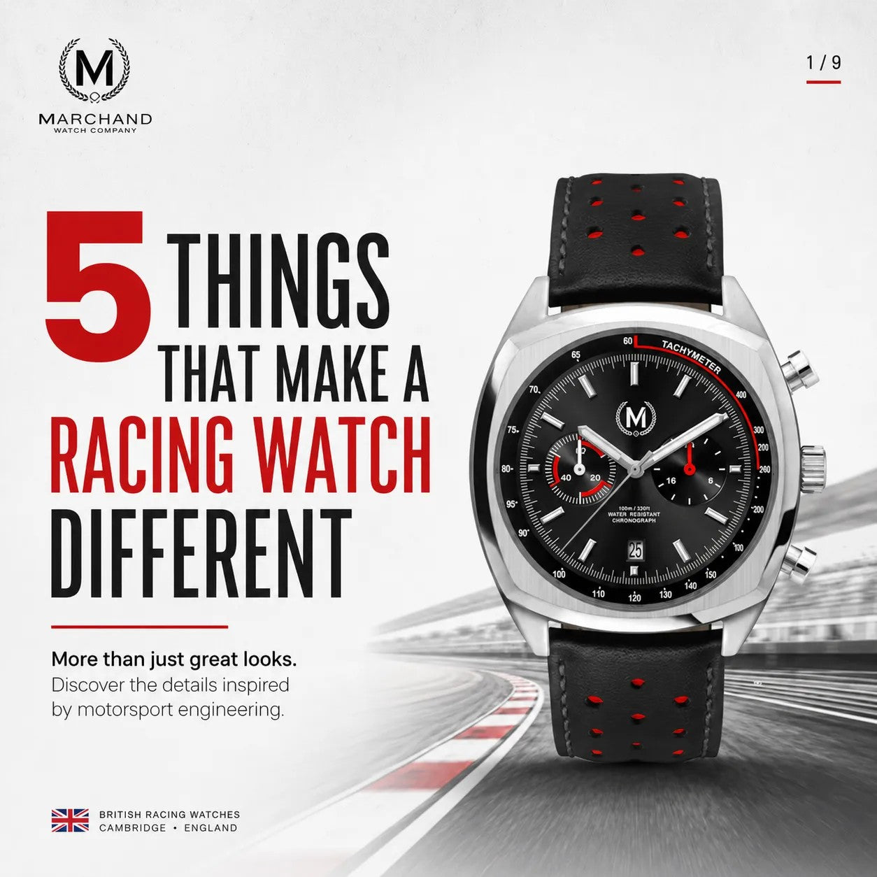 Classic Driver Chronograph, Tan Strap (PRE-ORDER NOW) - SJR London Timepiece