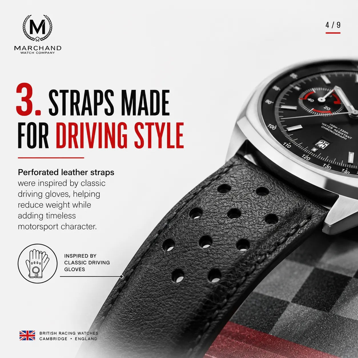 Classic Driver Chronograph, Tan Strap (PRE-ORDER NOW) - SJR London Timepiece