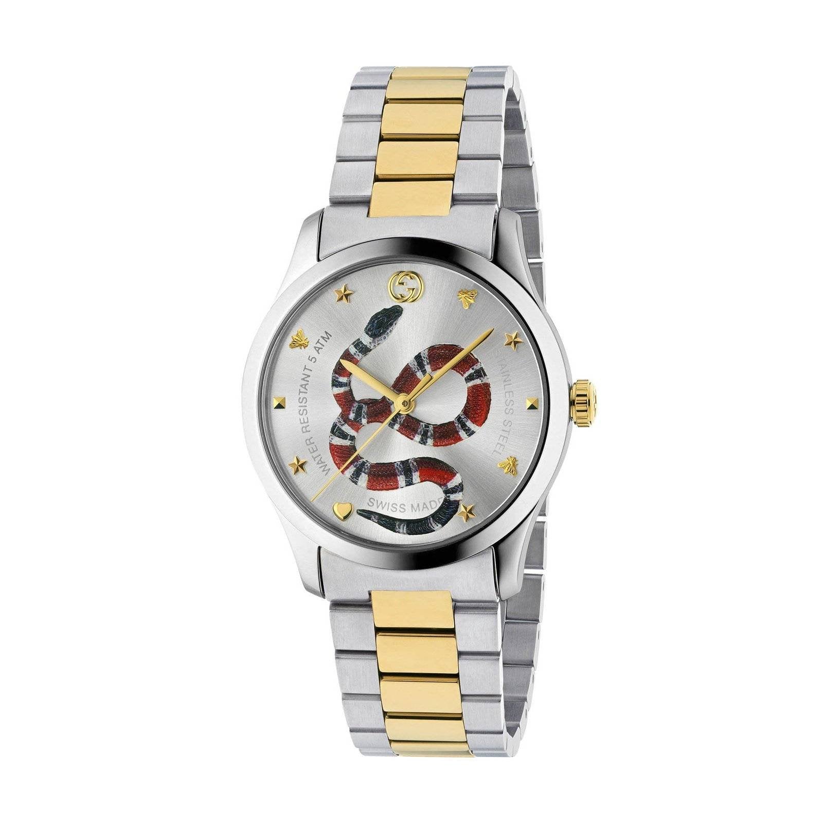 Gucci watch G-Timeless 38MM Mens Snake Motif mod. YA1264075 - SJR London Timepiece