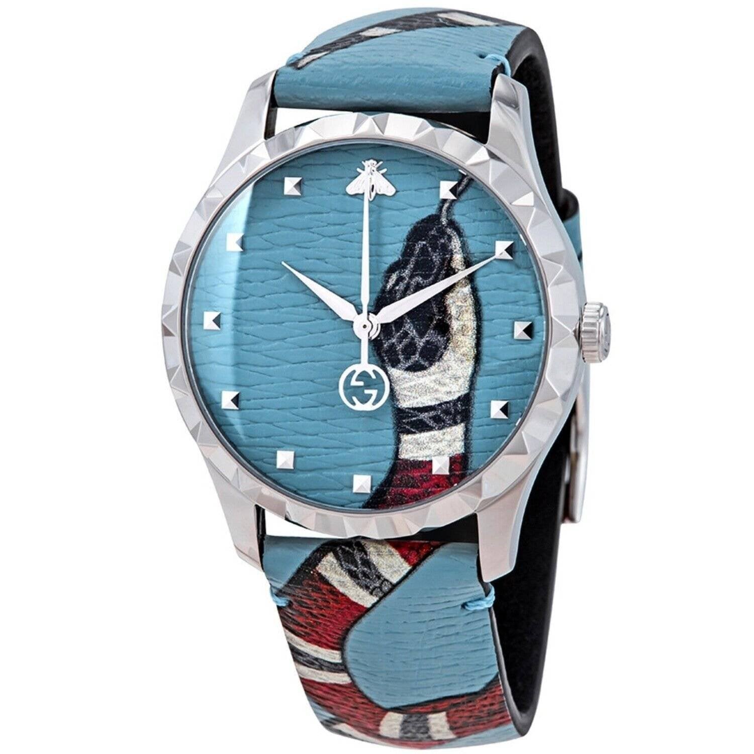 Gucci watch YA1264080 Snake Print Leather - SJR London Timepiece