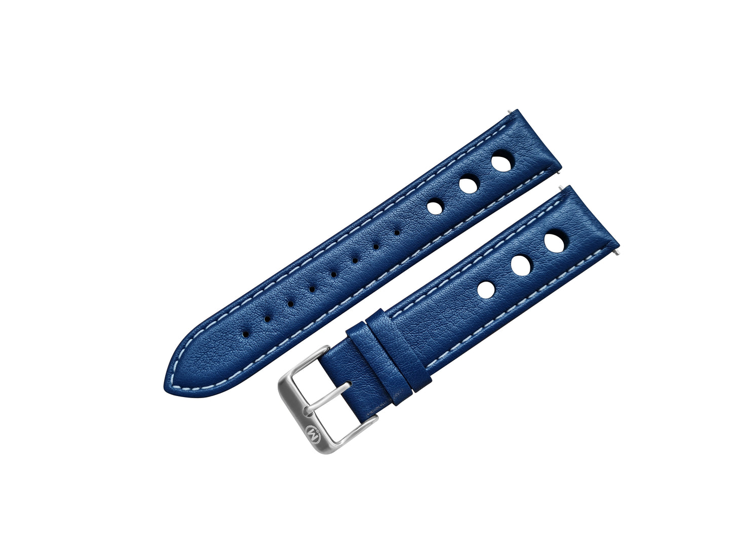 Blue Leather Rally Hole Watch Strap - SJR London Timepiece