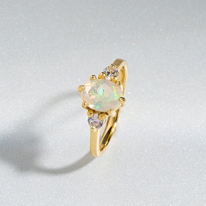 Opal Ring in 18k Gold Vermeil - SJR London Timepiece
