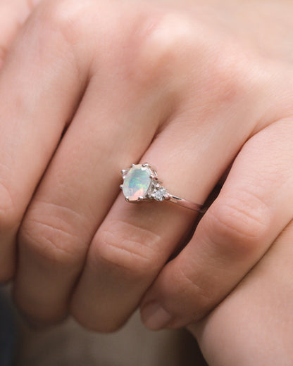 Opal Ring in Sterling Silver - SJR London Timepiece