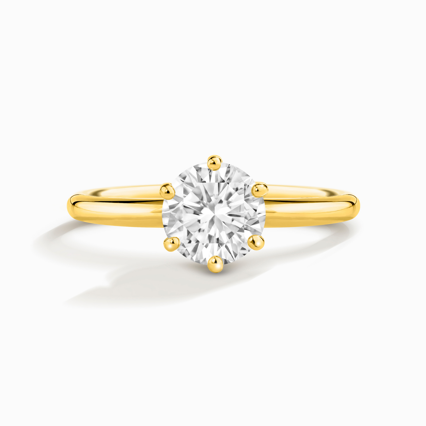 1 ct Round Solitaire Moissanite Engagement Ring in 18k Gold Vermeil - SJR London Timepiece
