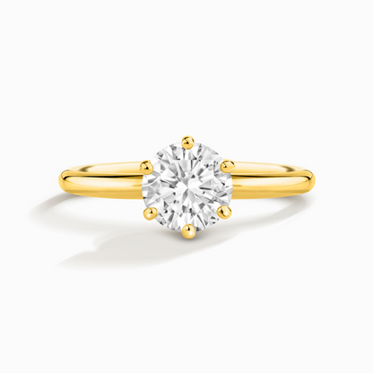 1 ct Round Solitaire Moissanite Engagement Ring in 18k Gold Vermeil - SJR London Timepiece