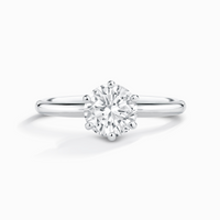 1 ct Round Solitaire Moissanite Engagement Ring in Sterling Silver - SJR London Timepiece