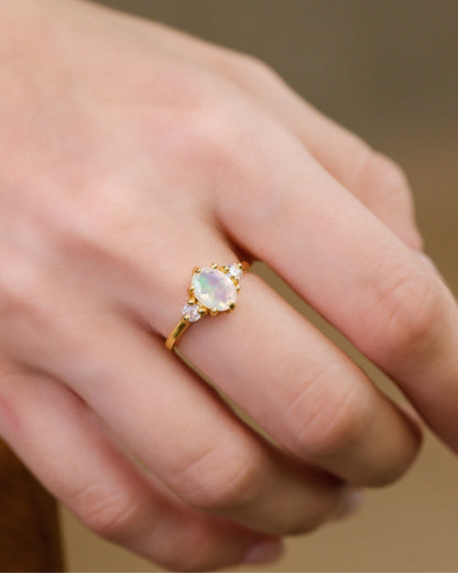 Opal Ring in 18k Gold Vermeil - SJR London Timepiece