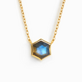 Collier Labradorite en Vermeil Or 18 carats