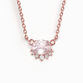 Collier Aria en quartz rose et vermeil d'or rose 18 carats