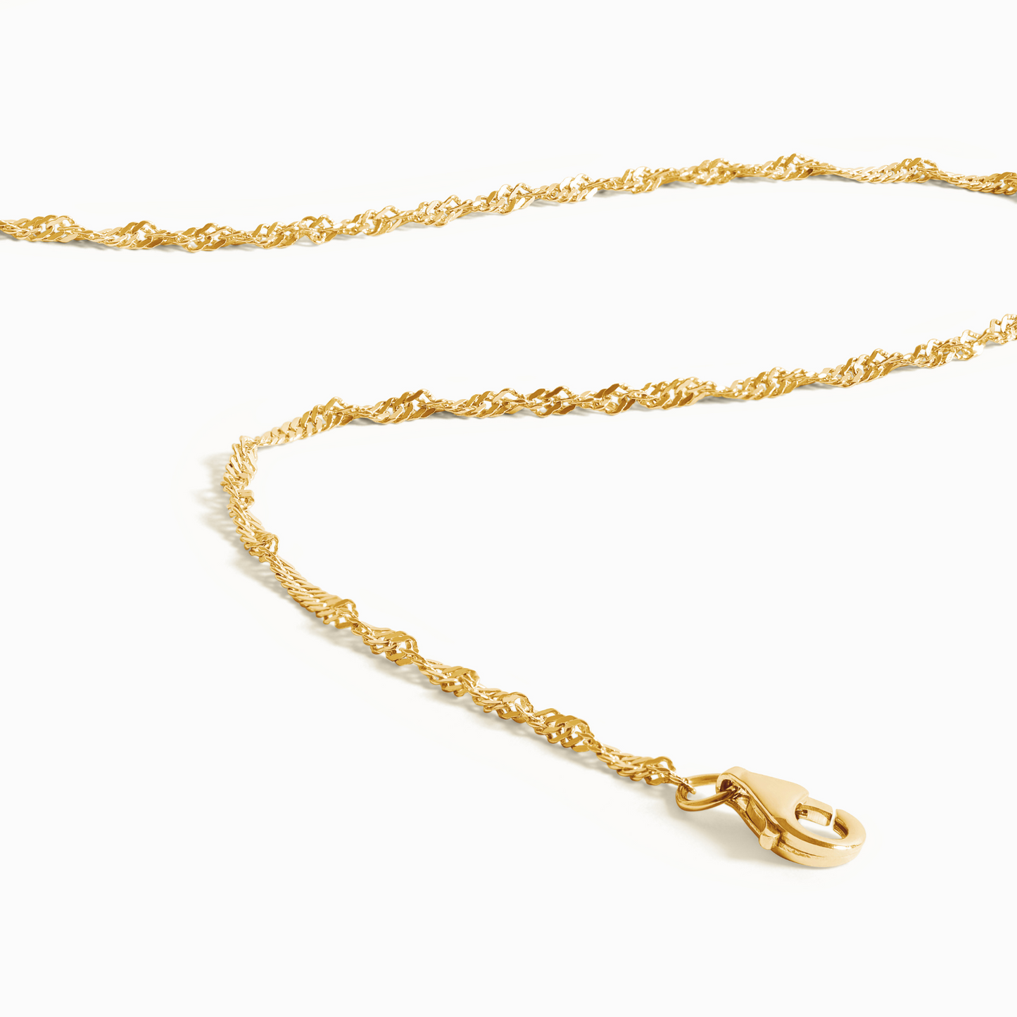 Twisted Chain Necklace in 18k Gold Vermeil - SJR London Timepiece
