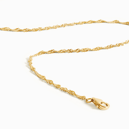 Twisted Chain Necklace in 18k Gold Vermeil - SJR London Timepiece
