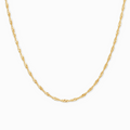 Collier chaîne torsadée en vermeil d'or 18 carats