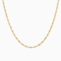 Twisted Chain Necklace in 18k Gold Vermeil - SJR London Timepiece