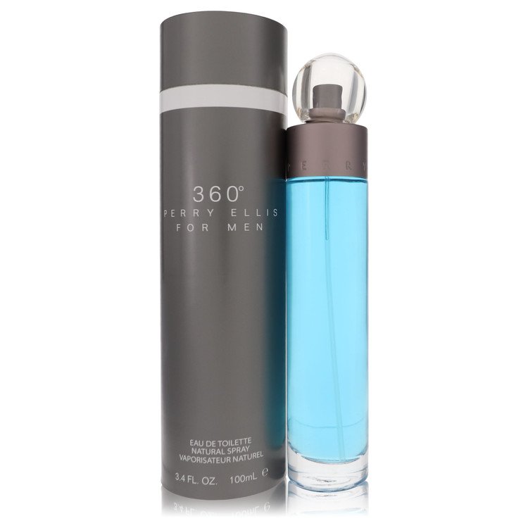 Perry Ellis 360 Eau de Toilette Spray for Men, 3.4 oz / 100 ml