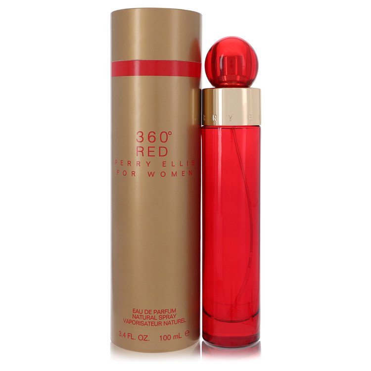 Perry Ellis 360 Red Eau De Parfum Spray for Women, 3.4 oz / 100 ml
