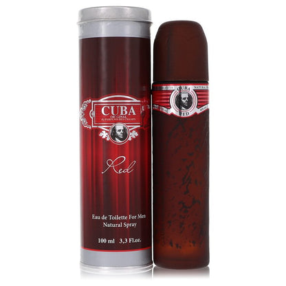 Cuba Red by Fragluxe Eau de Toilette Spray for Men, 3.4 oz / 100 ml