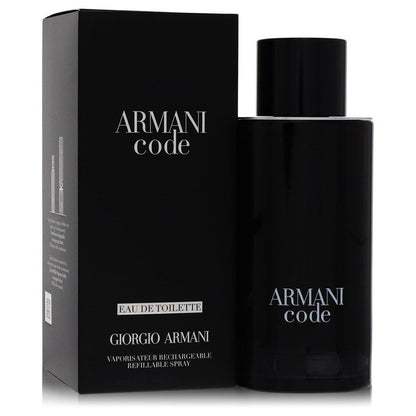 Armani Code Refillable Eau de Toilette Spray for Men by Giorgio Armani 3.4 oz/100 ml