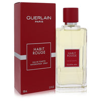Guerlain Habit Rouge Eau De Toilette Spray 3.4 oz / 100 ml for Men