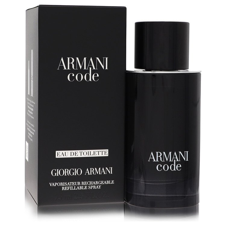 Armani Code Refillable Eau de Toilette Spray for Men by Giorgio Armani 3.4 oz/100 ml