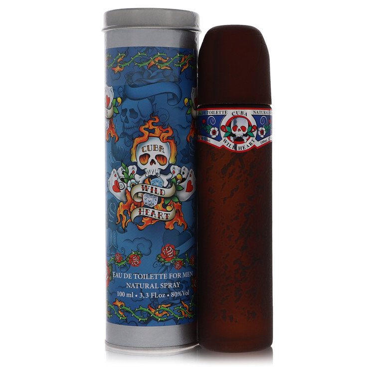 Cuba Wild Heart Eau De Toilette Spray for Men by Fragluxe, 3.3 oz / 100 ml