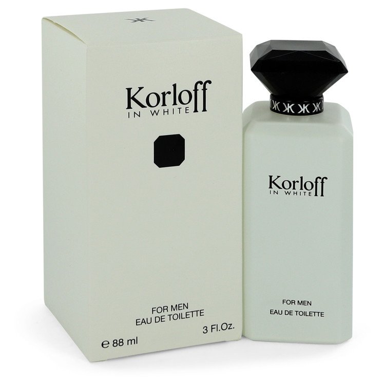Korloff In White Eau de Toilette Spray for Men, 3 oz / 90 ml