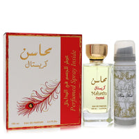 Lattafa Mahasin Crystal Eau De Parfum Spray 1.7 oz (50 ml) with Deodorant Spray 3.4 oz (100 ml)