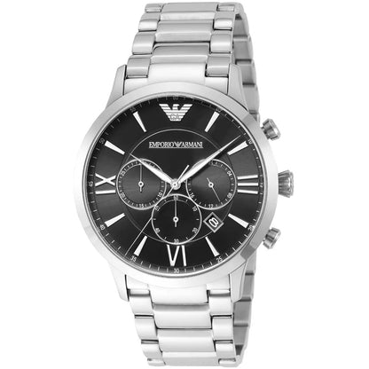 Emporio Armani AR11208 Giovanni Men's Silver & Black Watch - SJR London Timepiece