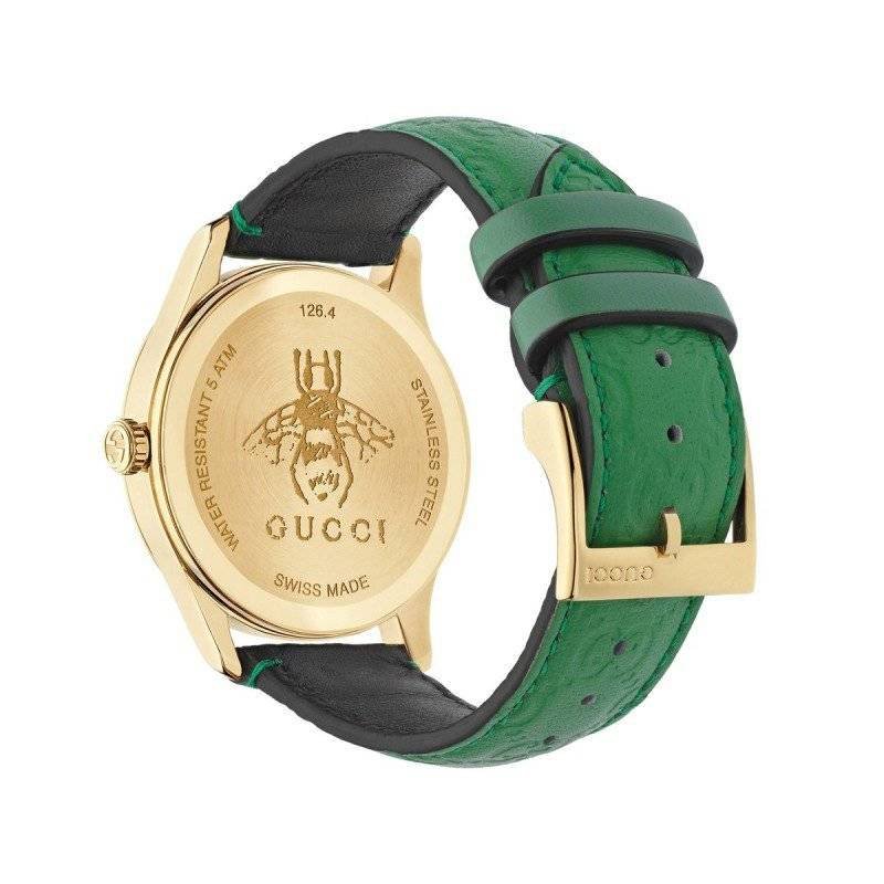 Gucci G-Timeless YA1264099 Unisex Green Leather38mm - SJR London Timepiece