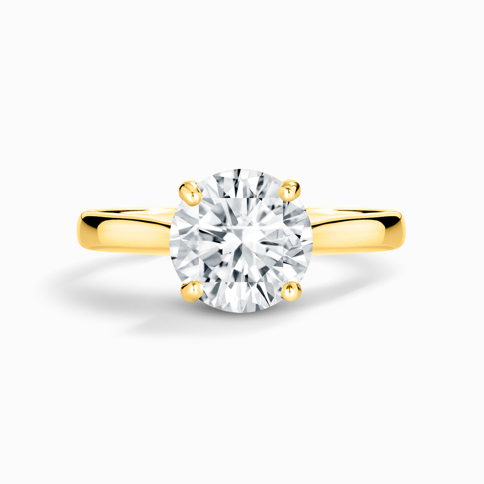 2 ct Round Solitaire Moissanite Engagement Ring in 18k Gold Vermeil - SJR London Timepiece