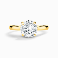 2 ct Round Solitaire Moissanite Engagement Ring in 18k Gold Vermeil - SJR London Timepiece