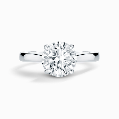 2 ct Round Solitaire Moissanite Engagement Ring in Sterling Silver - SJR London Timepiece