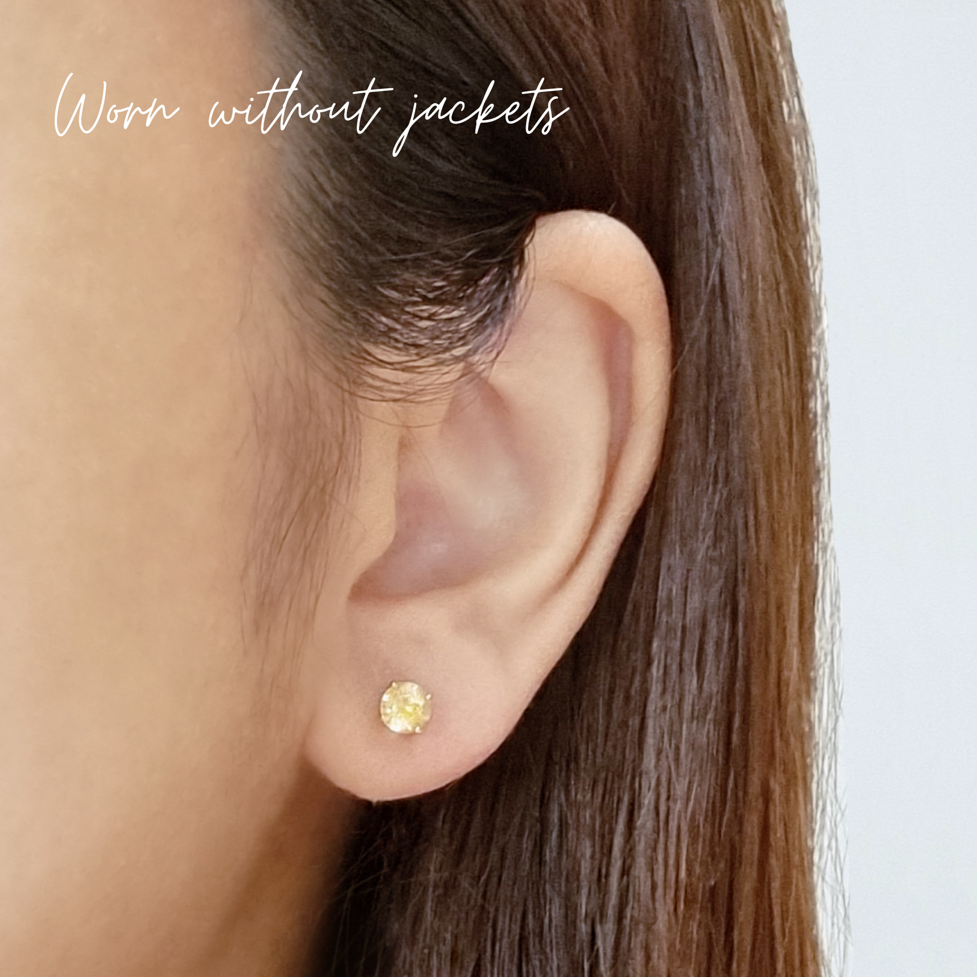 Citrine Halo Stud Earrings with Jackets in Sterling Silver - SJR London Timepiece